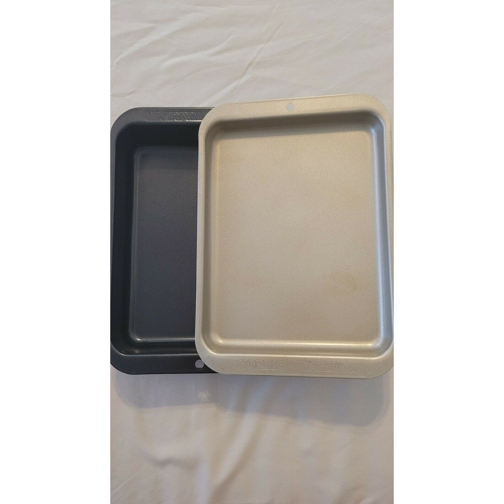 Nordic Ware broiler rack tray toaster rack 10"‎ x 7" with lid/tray